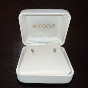 Diamond Earrings 1/8 cttw 14k White Gold